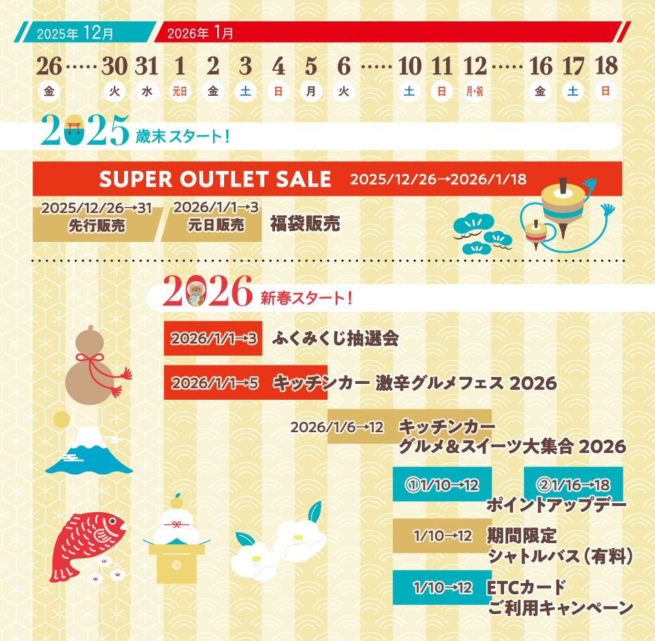 Year-end and New Year Event Calendar 2025-2026