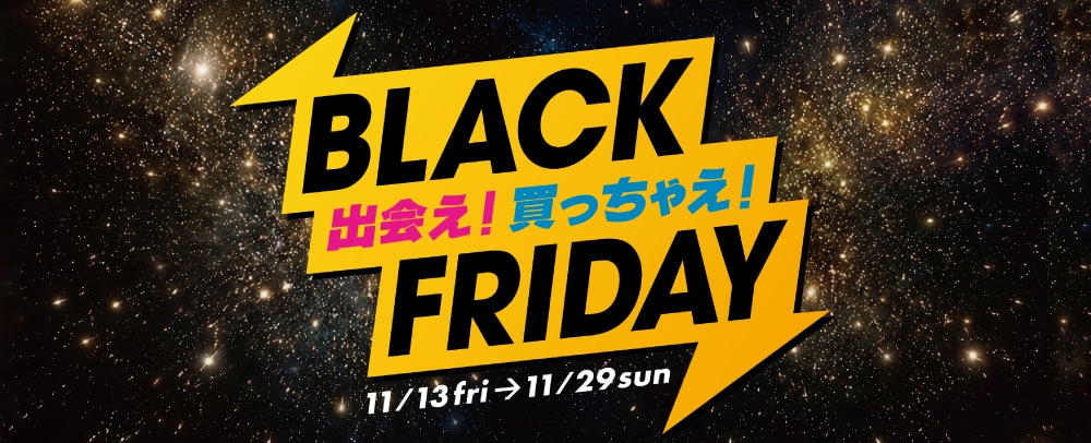 出会え！買っちゃえ！BLACK FRIDAY 11/13 fri → 11/29 sun