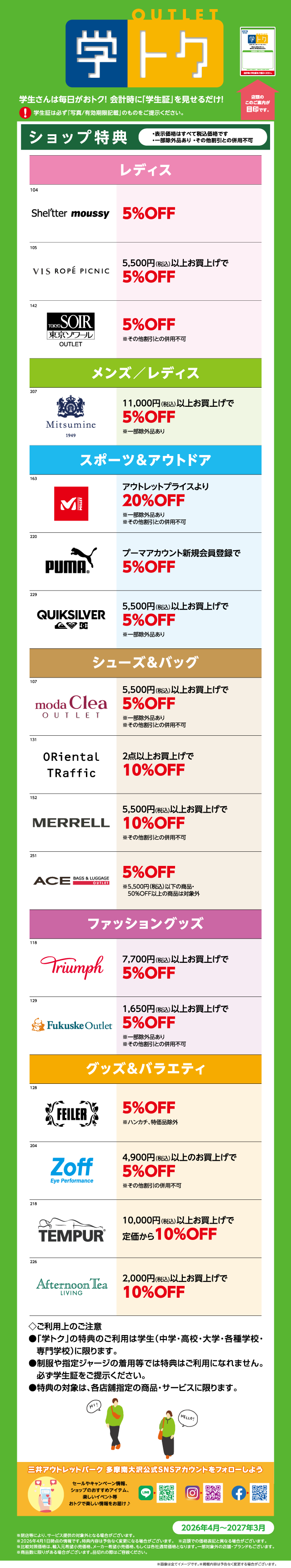 Gakutoku April 2026 to March 2027