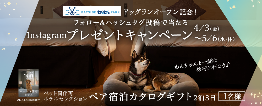 ドッグランOPEN記念インスタグラムプレゼントキャンペーン