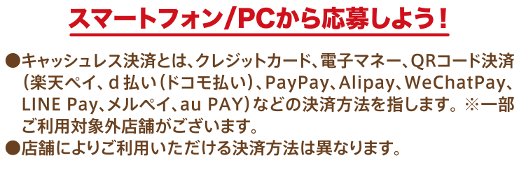 スマートフォン/PCから応募しよう！