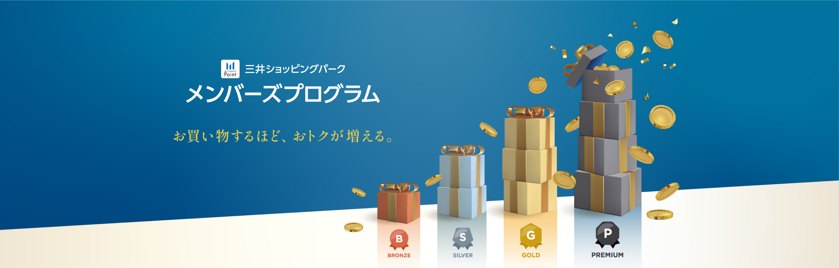 Mitsui Shopping Park Members Program The more you shop, the more you save. BRONZE SILVER GOLD PREMIUM
