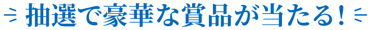 抽選で豪華な賞品が当たる！