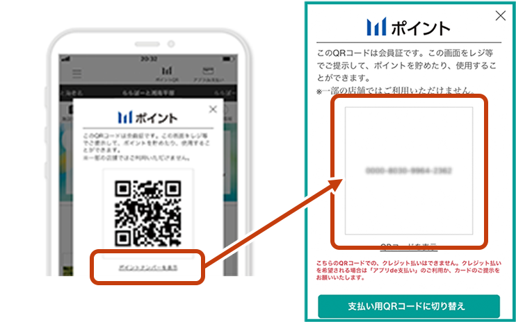 ポイントナンバー表示位置について お得なポイント 特典 三井ショッピングパークポイント