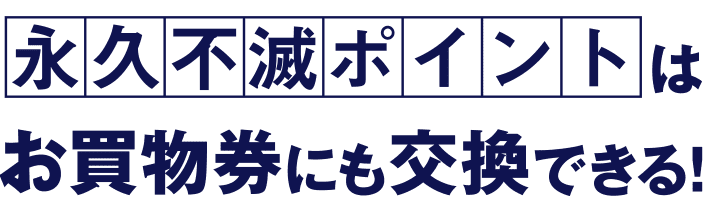 永久不滅ポイントはお買物券にも交換できる！