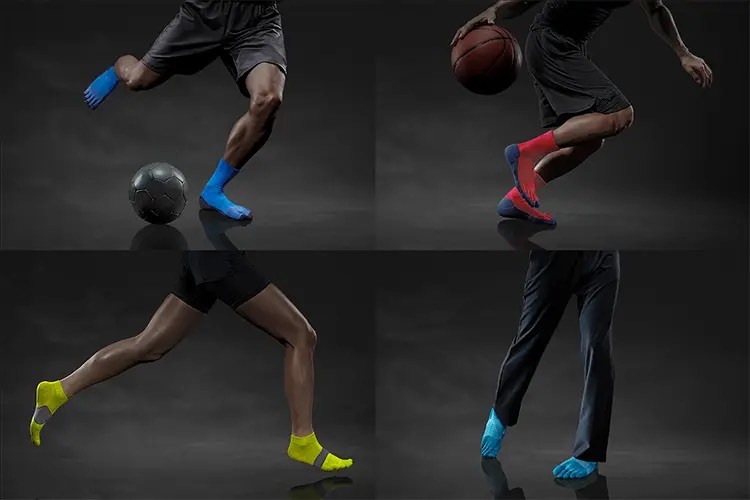 스포츠를하기 위해 만들어진 양말.