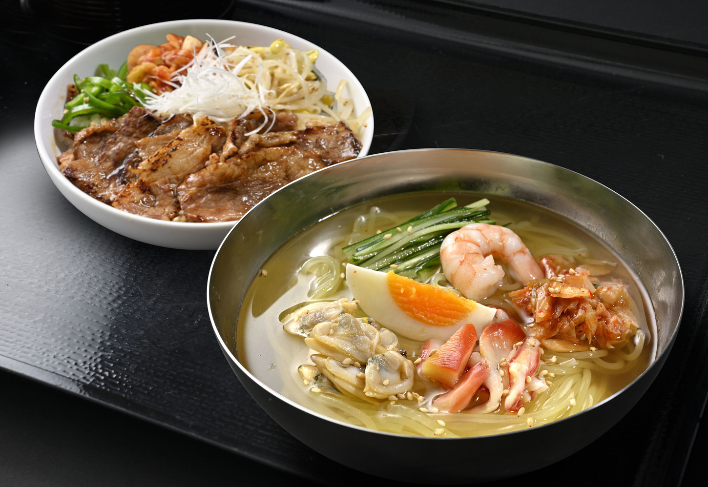 海鮮れーめんと牛カルビ丼(ハーフ麺&ハーフ丼セット)