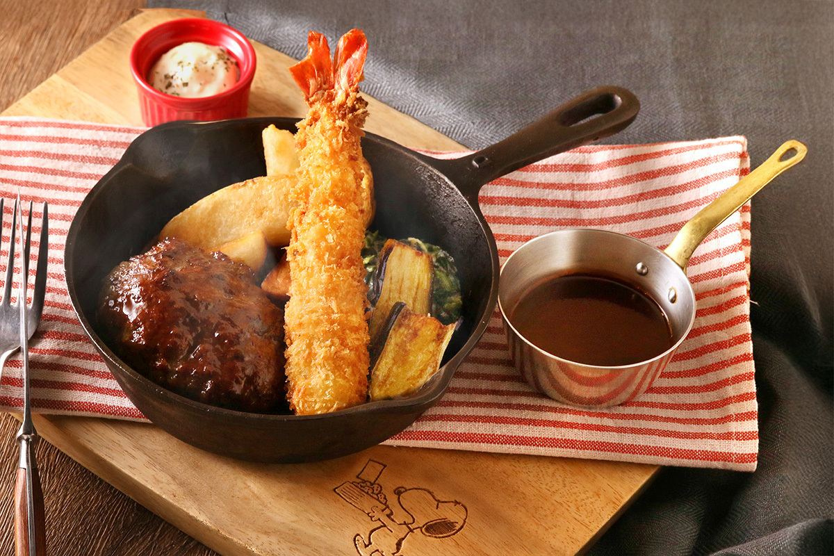 ビーグル・スカウトのキャンプフードをイメージした、ハンバーグ