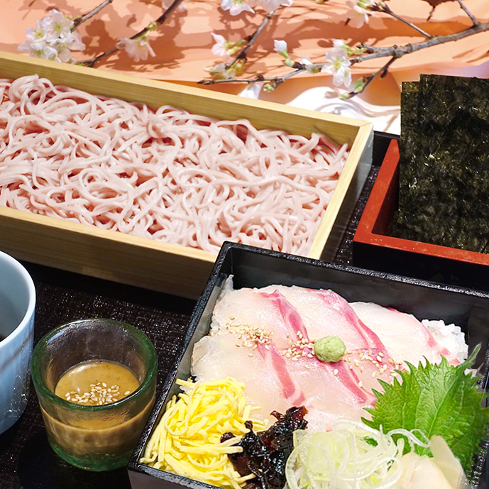 蕎麦割烹 稲田「桜そばと桜鯛のごまだれ丼セット」3月17日(火～4月19日(日)