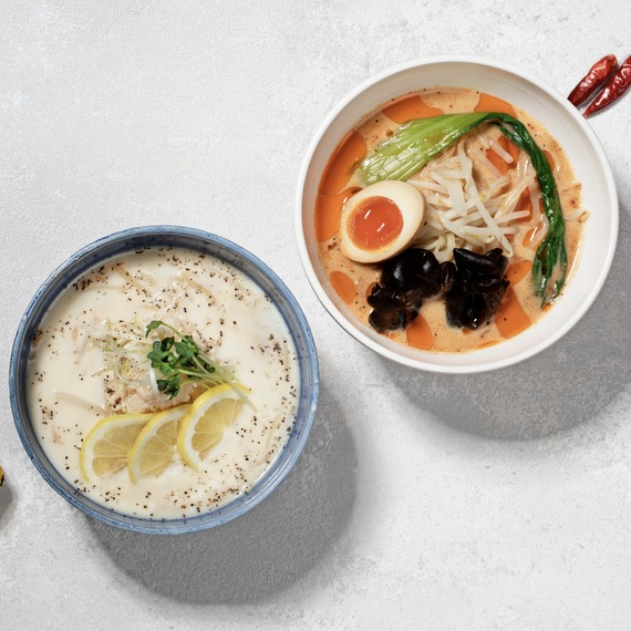 柠檬豆浆汤冷面·冰镇豆浆麻辣汤