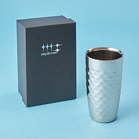 磨き屋シンジケート 二重ビアタンブラー370ml - ダイヤモンドカット