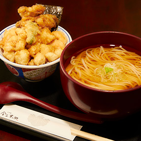 天ばらめしと稲庭うどん（温）