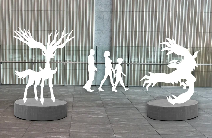 ポケモン立像展示のイメージ