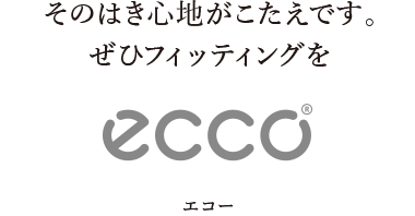 そのはき心地がこたえです。ぜひフィッティングを エコー